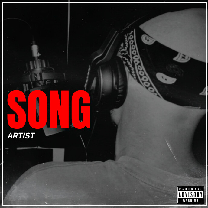 Copy of Black Rap Studio Gangster Album Cover PosterMyWall